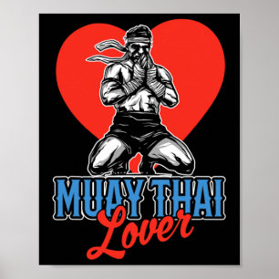 Poster Amante do Muay Thai Hobby Boxe Artes Marciais Luta