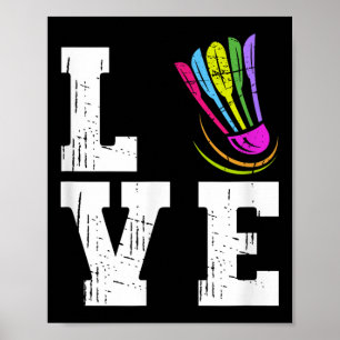 Poster Amante do Torcedor de Badminton Time do Jogador Na