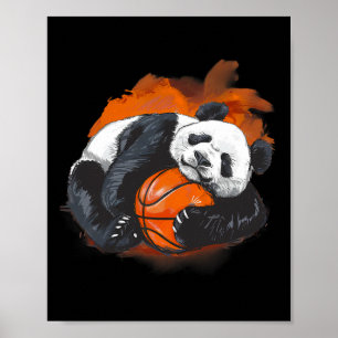 Poster Amante do Urso Panda Sketll Desenho de Arte Animal