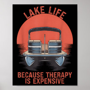 Poster Amante engraçado de Pontoon Capitão do barco Naveg