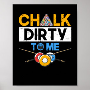 Poster Amante engraçado do jogador de piscina 8 bola de 