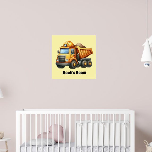 Poster Amantes da construção divertida berçário adicionar (Berçário 2)