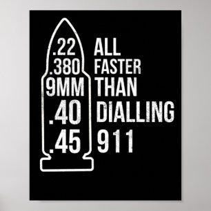 Poster Amantes De Arma De 911 Gun De Discagem Mais Rápid