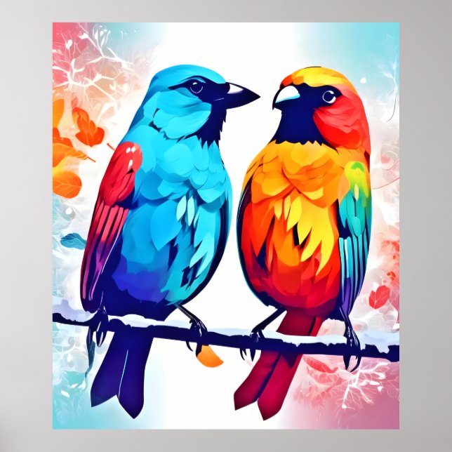 Poster Amantes de Aves Tropicais (Frente)