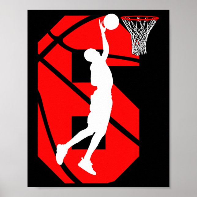 Poster Amantes de basquetebol de 6 de 6 anos (Frente)