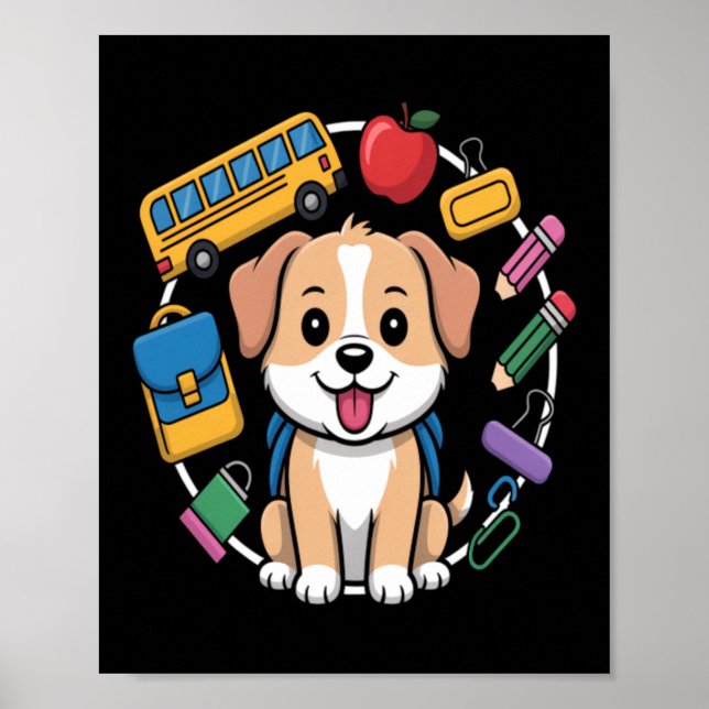 Poster Amantes de Cachorro de Volta às Aulas (Frente)