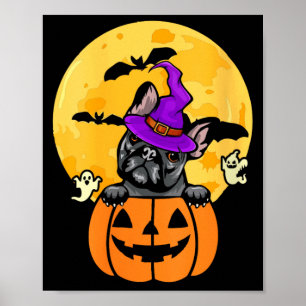 Poster Amantes de Cachorro Preto Feminino Bulldog Francês