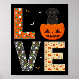 Poster Amantes de Cães Labrador Preto Meninos Meninas Eng