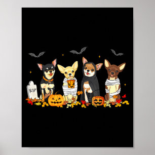 Poster Amantes de Chihuahua do Fantasma do Halloween Soky