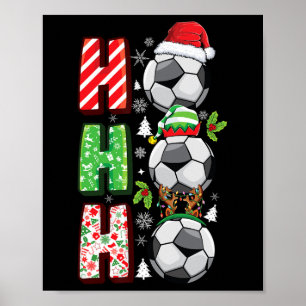 Poster Amantes de Futebol de Natal Meninos Crianças Adole