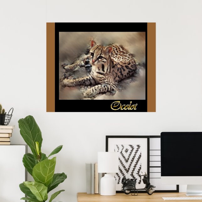 Poster Amantes de Gato Selvagem de Ocelot (Escritório em casa)