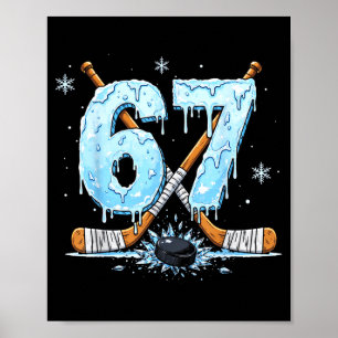 Poster Amantes de Hockey Engraçados Gotejamento 6-7 Númer