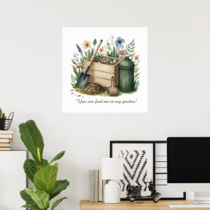 Poster Amantes de jardinagem bonitos personalizáveis