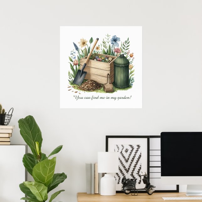 Poster Amantes de jardinagem bonitos personalizáveis (Escritório em casa)