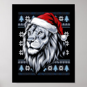 Poster Amantes de Leão de Leão de Leão de Natal Feia de S