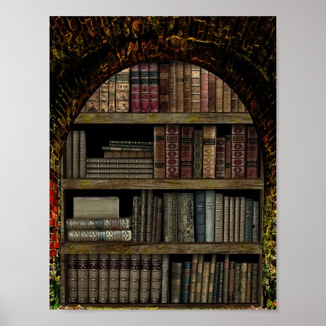 Poster Amantes de livros da Biblioteca do Livro Antigo (Frente)