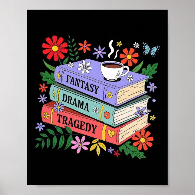 Poster Amantes de Livros Fantasia Drama Tragédia Sutil 86 (Frente)