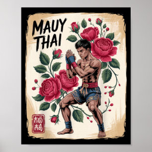 Poster Amantes de Muay Thai Artes Marciais Kick Boxing MM