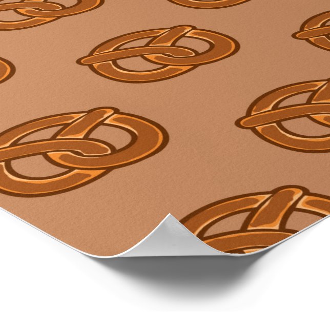 Poster Amantes de Pretzels Salgados Comida Padaria Forma  (Borda)
