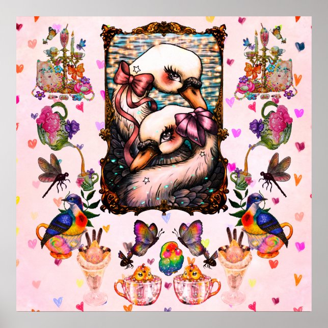 Poster Amantes do cisne (Frente)