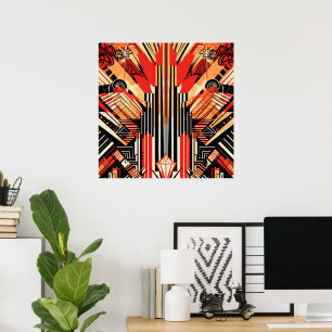 Poster Amantes do Deco de Arte Elegante