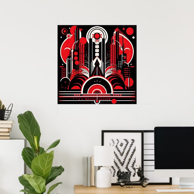 Poster Amantes do Deco de Arte Elegante (Escritório em casa)