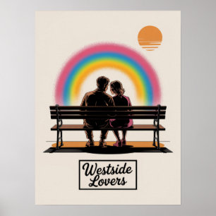 Poster Amantes do West Side de Manhattan Parque Riverside