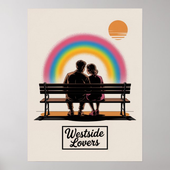 Poster Amantes do West Side de Manhattan Parque Riverside (Frente)