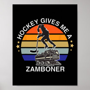 Poster Amantes engraçados do Zamboner de hóquei meninos m