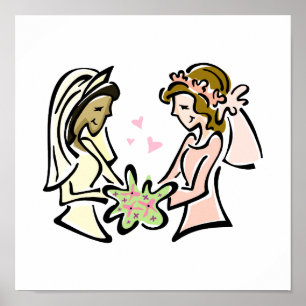 Poster Amantes lésbicas inter-raciais