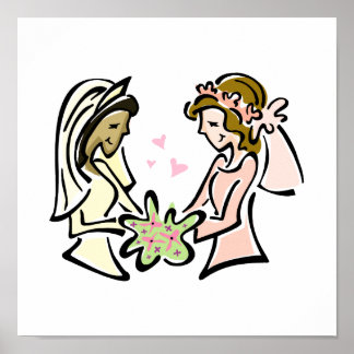 Poster Amantes lésbicas inter-raciais