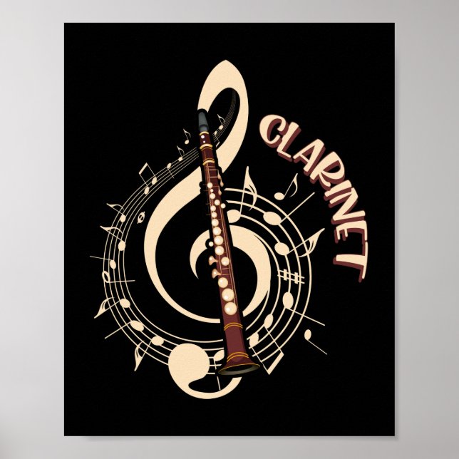 Poster Amantes Musicais Clarinet (Frente)