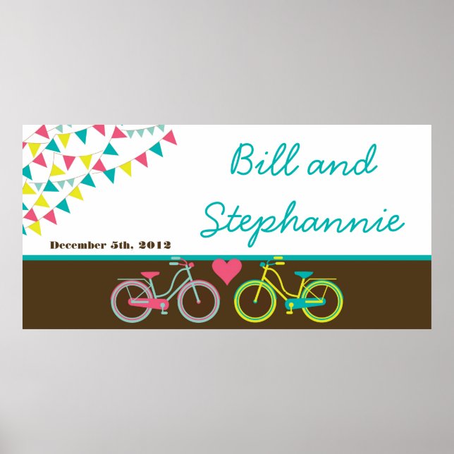 Poster Amantes personalizados de banner de 22,5"x7,5" Bik (Frente)