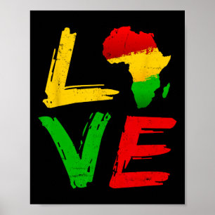 Poster Amar África História Negra Mês África - América La
