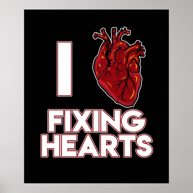 Poster Amar consertando cirurgiões cirurgiões médicos (Frente)