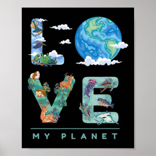 Poster Amar Meu Planeta Ambiente do Dia da Terra
