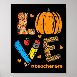 Poster Amar Professor Pumpkin Leopard Queda outono Outono