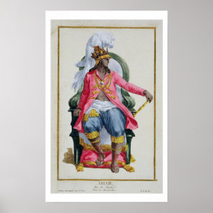 Poster Amar, rei de Ouidah, 'de DES Estampes de Receuil,