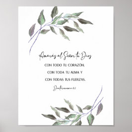 Poster Amaras al senor tu Dios, Deuteronomio 6 Póster