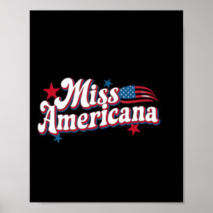 Poster Amare Box América 4 de julho Miss Retro Americana