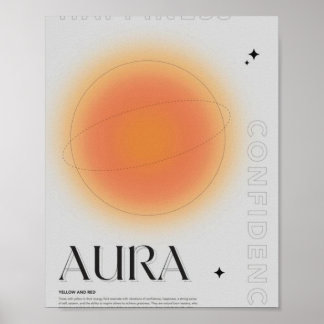 Poster Amarelo Aura e vermelho