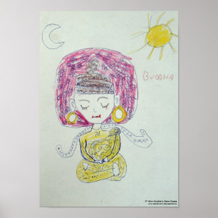 Poster amarelo de Buddha