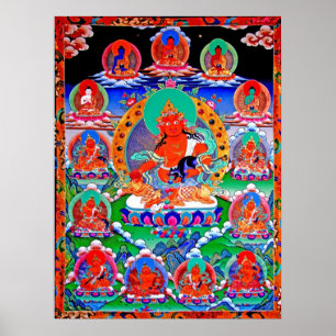 poster amarelo do retinue de Jambhala n do 黃財