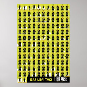 Poster amarelo do Siu Lim Tao