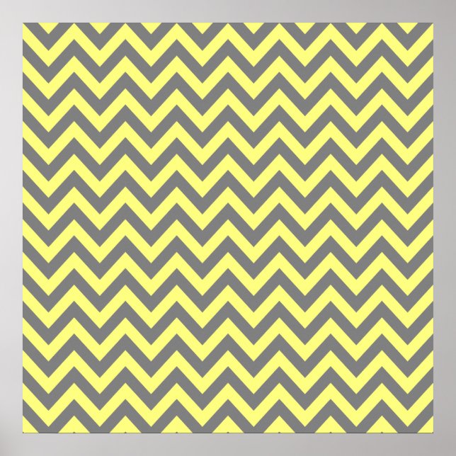 Poster Amarelo e Cinza Zigzag (Frente)