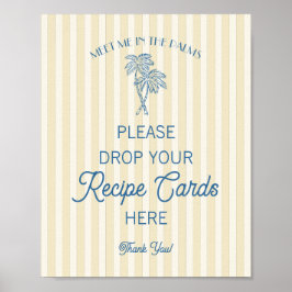 Poster Amarelo Palm Springs Praia Compartilhe uma Receita
