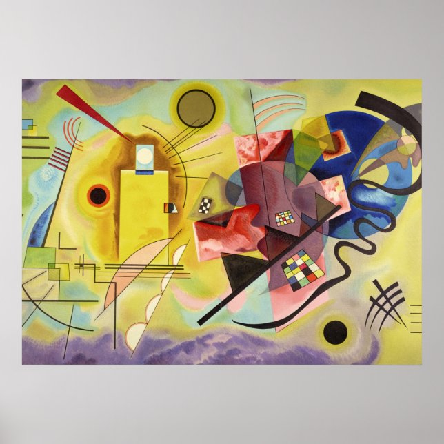 Poster Amarelo-Vermelho-Azul por Wassily Kandinsky (Frente)