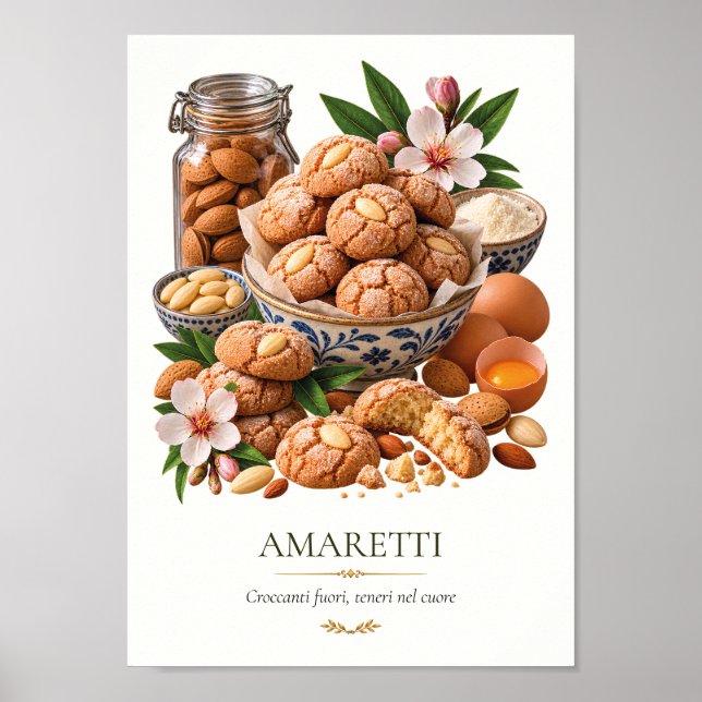 Poster Amaretti – Vintage Italian Dessert (Frente)