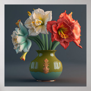 Poster Amaryllis Flowers