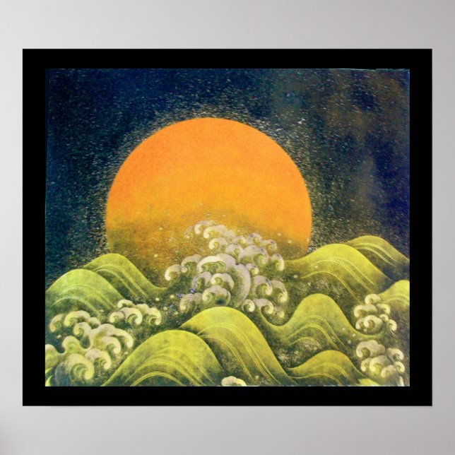 Pôster AMATERASU, SUN GODDESE, verde-amarelo preto (Frente)